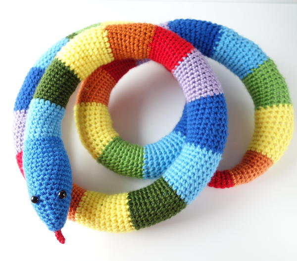 Crochet Rainbow Snake Crochet Rainbow Snake