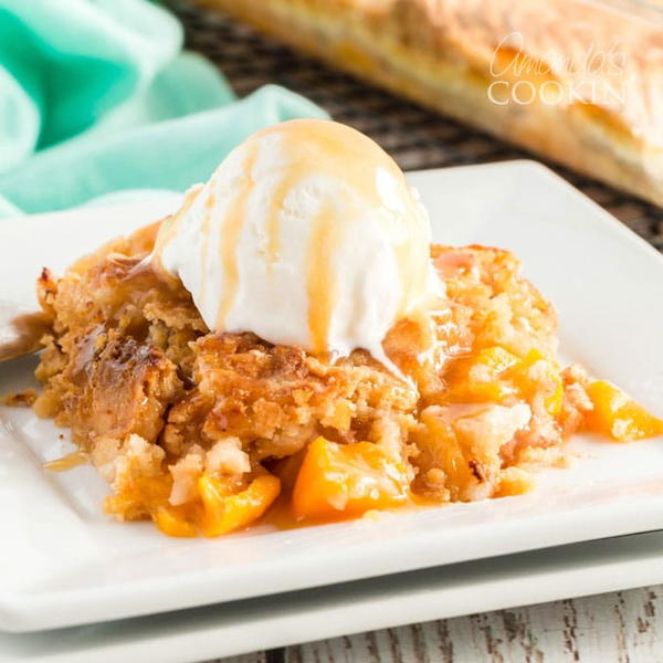 Peach Cobbler Dump Cake Peach Cobbler Dump Cake