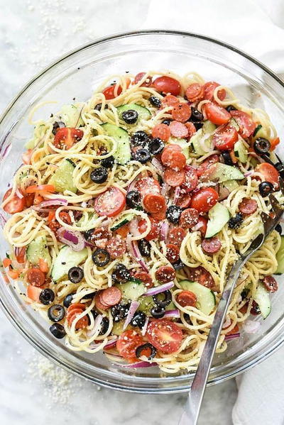 How to Make Recipe for Spaghetti Salad with Black Olives How to Make Recipe for Spaghetti Salad with Black Olives