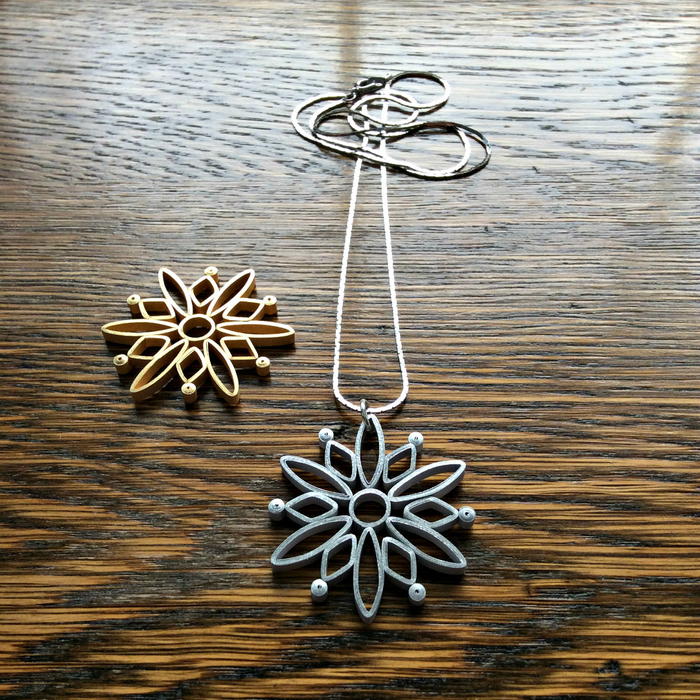 Modern Quilled Snowflake Necklace Modern Quilled Snowflake Necklace