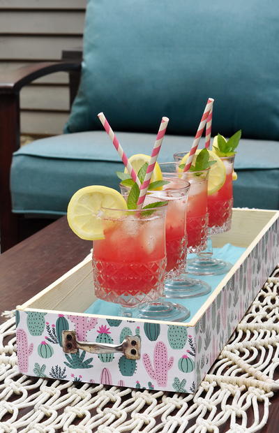 Easy DIY Serving Tray Plus A Delicious Mocktail Recipe Easy DIY Serving Tray Plus A Delicious Mocktail Recipe