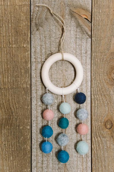 How to Make a DIY Felt Ball Dreamcatcher Ornament