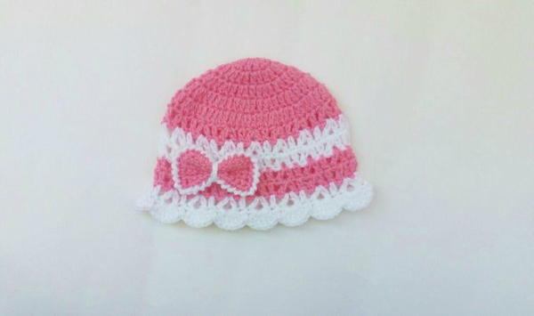 Crochet Pink Baby Hat Crochet Pink Baby Hat