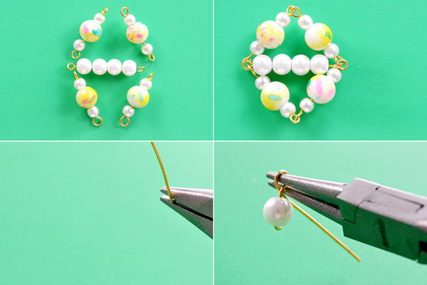 Beebeecraft Tutorials on Making yellow Pearl Earrings Beebeecraft Tutorials on Making yellow Pearl Earrings