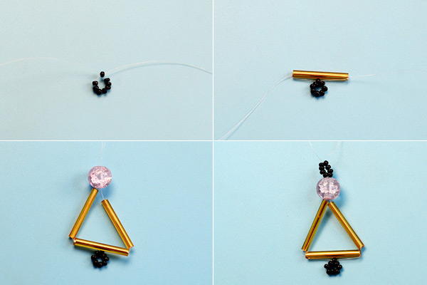 Beebeecraft Tutorials on Making Geometric Triangle Necklace Beebeecraft Tutorials on Making Geometric Triangle Necklace