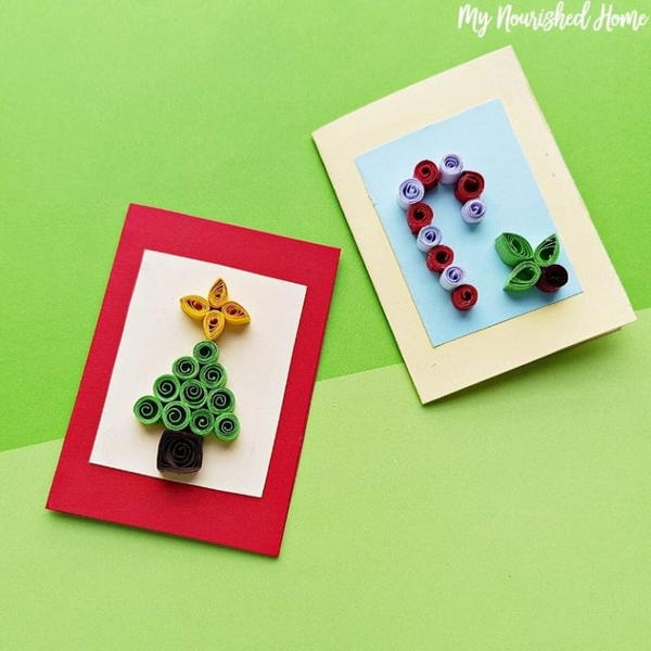 Quilled Christmas Card Craft Quilled Christmas Card Craft