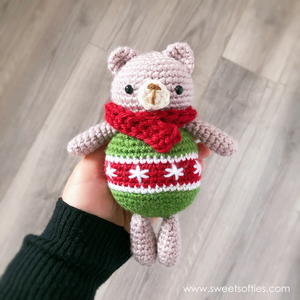 Ornament Teddy Bear - Christmas Amigurumi Animal Doll