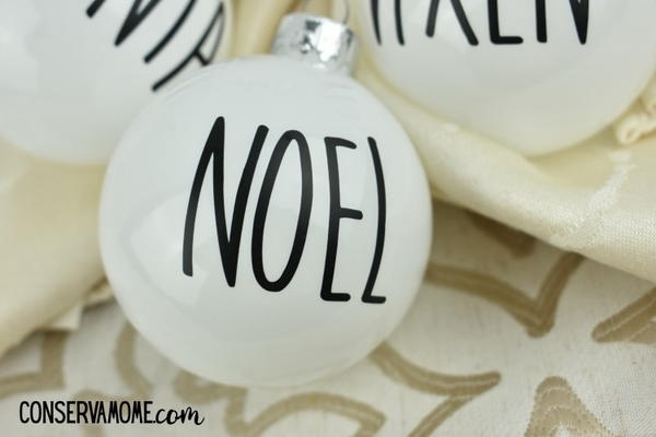 DIY Rae Dunn Inspired Christmas Ornaments