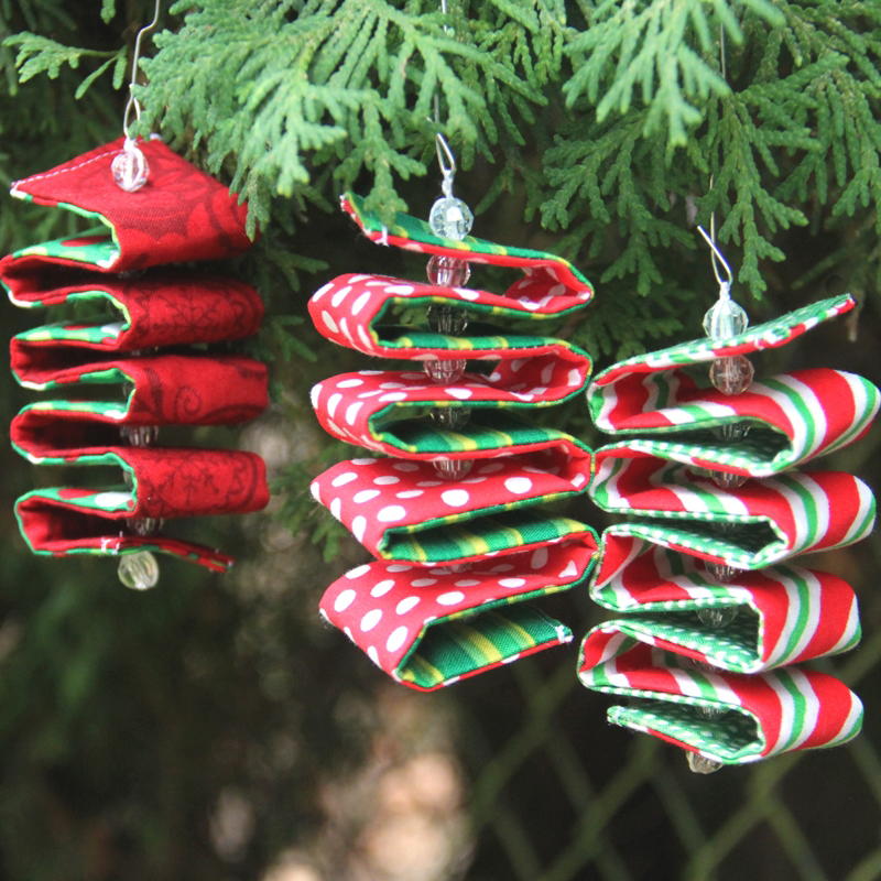 Fabric Christmas Ornaments 