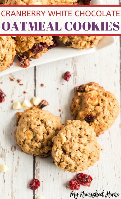 Cranberry White Chocolate Oatmeal Cookies Cranberry White Chocolate Oatmeal Cookies