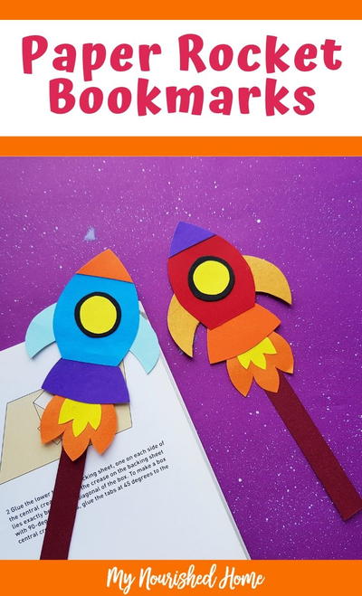 Paper Rocket Bookmark Craft Paper Rocket Bookmark Craft