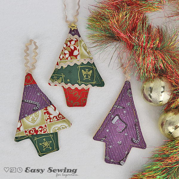 Fabric Christmas Tree Ornament Fabric Christmas Tree Ornament