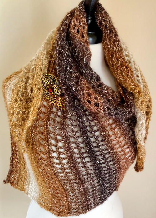 Caramel Delight Crochet Shawlette Caramel Delight Crochet Shawlette