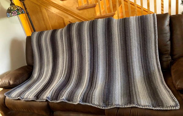 Textured Ombre Crochet Blanket Textured Ombre Crochet Blanket