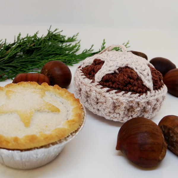 Crochet Mince Pie Christmas Hanger Crochet Mince Pie Christmas Hanger
