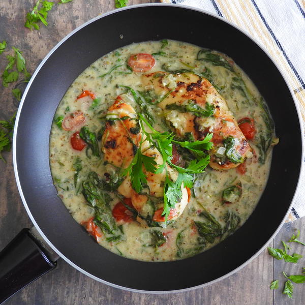 Creamy Spinach Tomato Chicken Creamy Spinach & Tomato Chicken