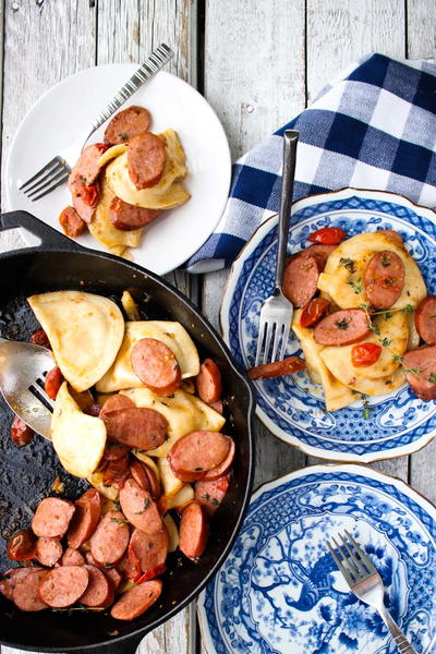Pierogi And Kielbasa Skillet Pierogi And Kielbasa Skillet