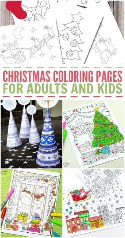 Free Christmas Coloring Pages For Kids And Adults Free Christmas Coloring Pages For Kids And Adults