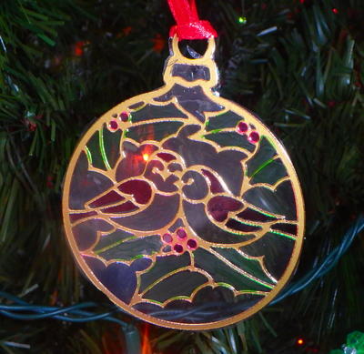 Fabulous Faux Stained Glass Christmas Ornament