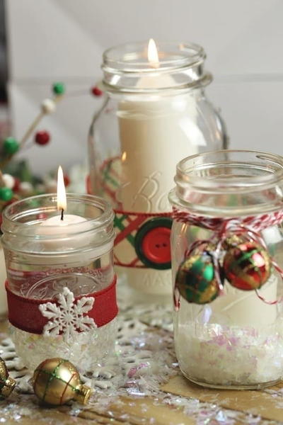 Mason Jar Christmas Candles