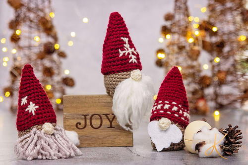 Gnome Santa Gift Ornament Gnome Santa Gift Ornament
