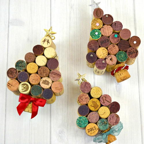 Festive Wine Cork Christmas Trees Festive Wine Cork Christmas Trees