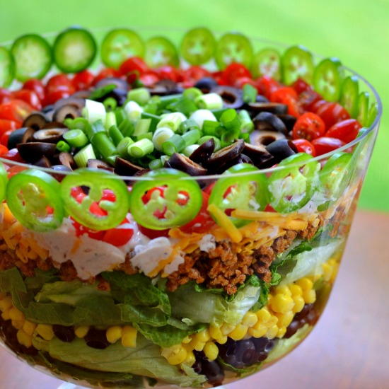 Layered Taco Salad Layered Taco Salad
