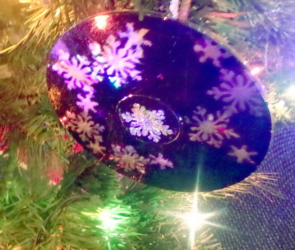 Glistening Snowflake Made From Recycled Cd Glistening Snowflake Made From Recycled Cd
