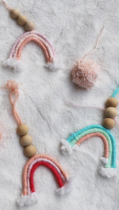 Diy Rainbow Macrame Ornaments