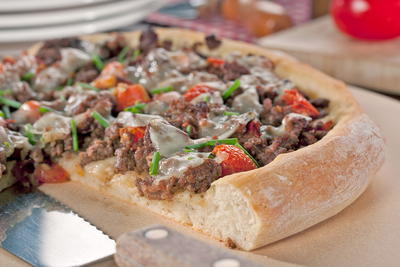 Beefy Garlic Pizza