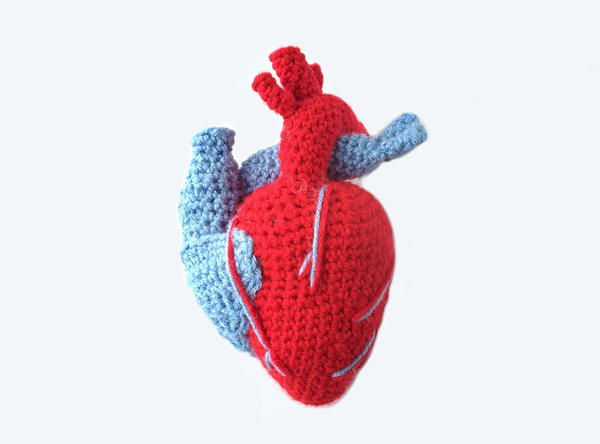 Realistic Crochet Heart Realistic Crochet Heart