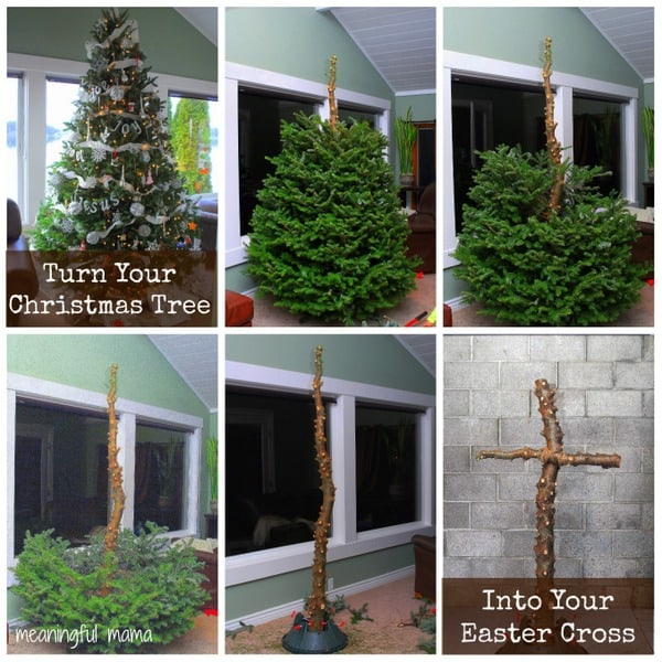How to Turn Your Christmas Tree into an Easter Cross How to Turn Your Christmas Tree into an Easter Cross