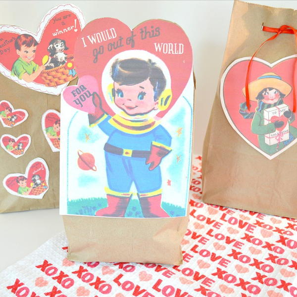 Vintage Valentines Gift Bags Vintage Valentines Gift Bags