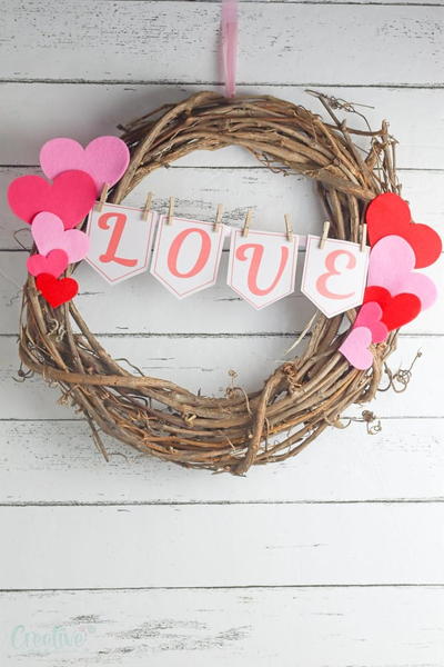 Diy Valentine Wreath Diy Valentine Wreath