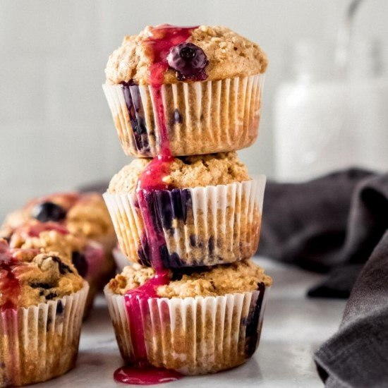 Healthy Oatmeal Lemon Blueberry Muffins Healthy Oatmeal Lemon Blueberry Muffins