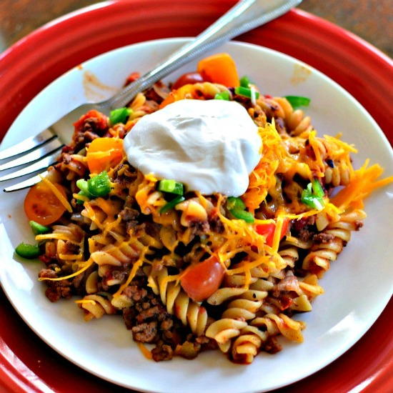 One Pot Taco Rotini Pasta One Pot Taco Rotini Pasta