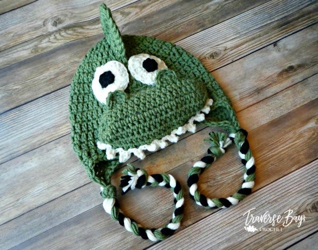 Dinosaur Braided Earflap Hat Dinosaur Braided Earflap Hat