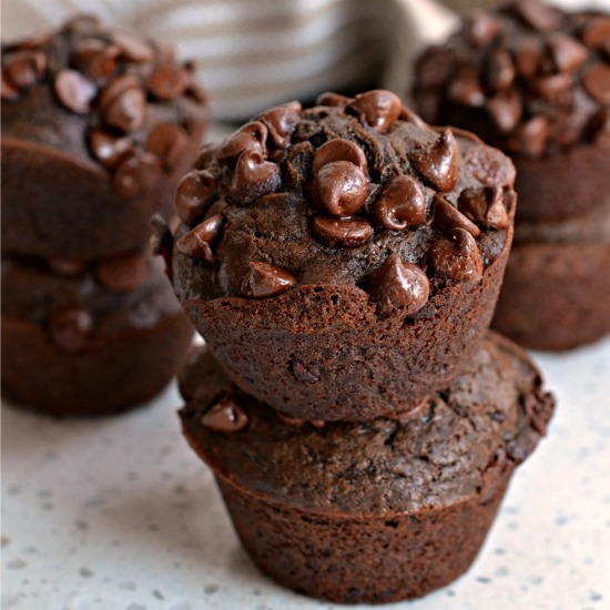 Double Chocolate Chip Muffins Double Chocolate Chip Muffins