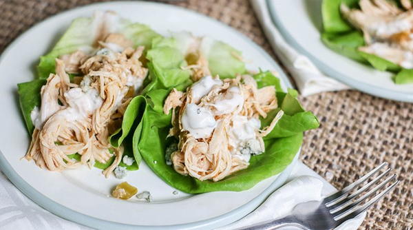 Slow Cooker Buffalo Chicken Lettuce Cups Slow Cooker Buffalo Chicken Lettuce Cups