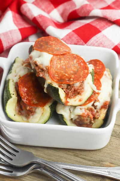 Stuffed Pizza Zucchini Boats Stuffed Pizza Zucchini Boats