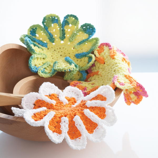 Flower Shaped Dishcloths