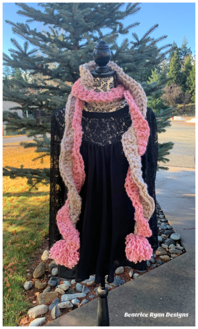 Two Tone Chunky Wave Scarf Two Tone Chunky Wave Scarf