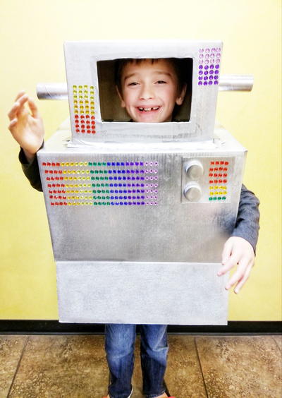 Diy Box Robot Costume Diy Box Robot Costume