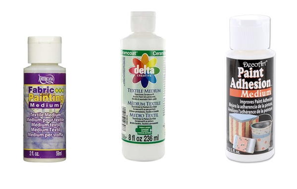 Examples of adhesion mediums commonly found in craft stores