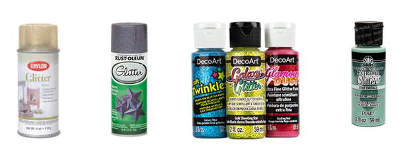 Some of the glitter paints on the market