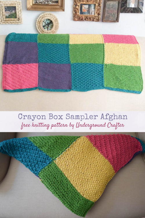 Crayon Box Sampler Afghan Crayon Box Sampler Afghan