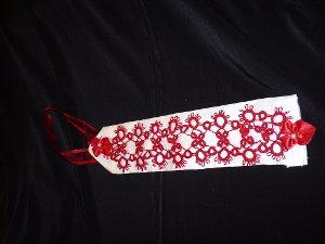 Image shows the Tatted Bookmark.