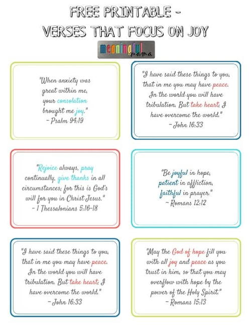 Printable Bible Verses About Joy Printable Bible Verses About Joy