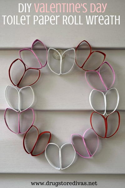 Diy Valentines Day Toilet Paper Roll Wreath Diy Valentine’s Day Toilet Paper Roll Wreath