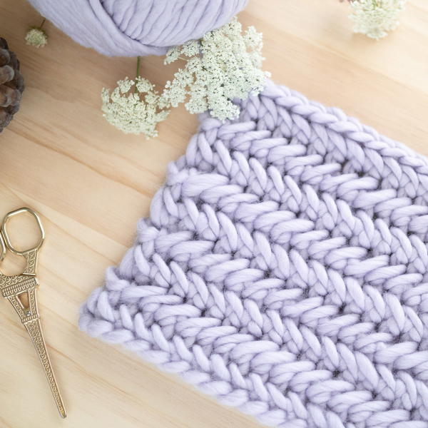 Herringbone Single Crochet Stitch Herringbone Single Crochet Stitch